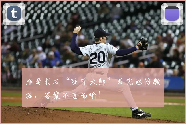 谁是羽坛“防守大师”看完这份数据，答案不言而喻！