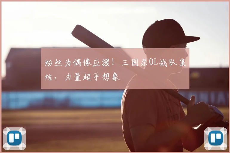 粉丝为偶像应援！三国杀OL战队集结，力量超乎想象